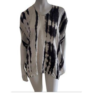 CAbi 100% Silk Tie Dye Tunic Blouse
